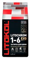 Затирочная смесь на цементной основе Litokol LITOCHROM 1-6 EVO LE.125 дымчатый серый, мешок 25 кг