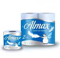 Бумага туалетная Almax Delicate 2 слойная 4 рулона белая