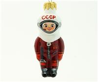 Елочное украшение Космонавт-01 16 15 050 01 ручная роспись 90мм уп.