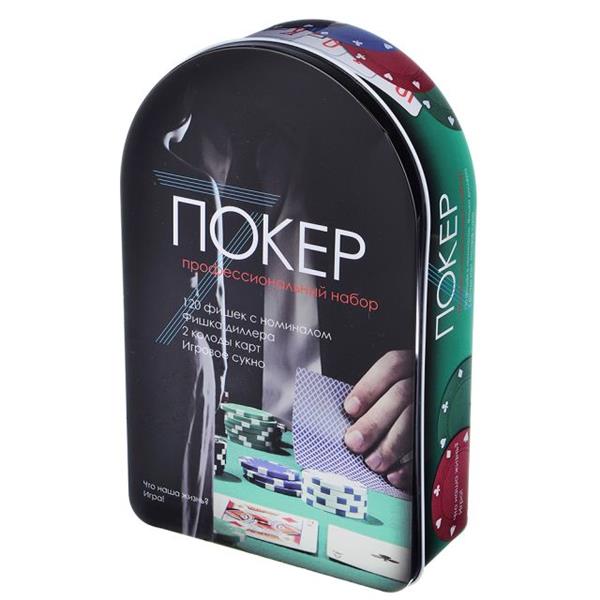 Игра настольная Покер 6612 жестяная коробка