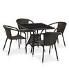 Комплект обеденной мебели Афина 4+1, T197BT/Y137C-W53 Brown 4Pcs