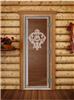 Дверь для сауны DoorWood (Дорвуд) 70x170 Престиж (с рисунком) Версаче левая (бронза матовая)