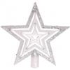 Звезда на елку Волшебство ночи, 20см Серебро 201-0578, КИТАЙ, код 7500201079, штрихкод 693199369357, артикул 201-0578