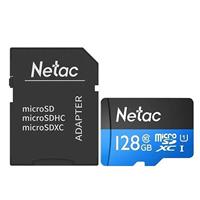 Карта флэш-памяти MicroSD 128 Гб Netac P500 Standard UHS-I (90 Mb/s) + SD адаптер (Class 10) 219879