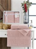 Комплект полотенец PHILIPPUS махр. жакард в короб. (50x90/70х140) 2 шт.E836 CLARA (пудра), ТУРЦИЯ, код 01207051157, штрихкод 868048037099, артикул 11259