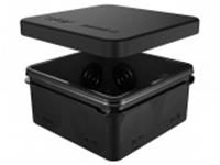 Распределительная коробка GreenEl двухкомп 80х80х40мм открытой установки чёрная IP67 GE42435-05, Россия, код 05802140066, штрихкод 466024410142, артикул GE42435-05