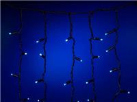 Гирлянда-бахрома светодиодная Rich Led 3*0,5 м, мерцание, IP65, синий, провод черный