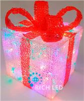 Световая фигура уличная Rich Led Подарок, 50*50*50 см, пост. свечение, теплый белый