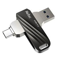 Флэш накопитель USB 64 Гб Netac US11 Dual (USB 3.0+ Type C) (black/silver) 219894