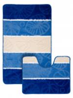 Набор ковриков для ванной комнаты ZALEL SILVER 60х100 2-пр BLUE, Китай, код 08602060164 