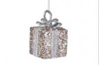 Украшение новогоднее Подарок 8х6см шампань арт.10121-2376 Код269763, КИТАЙ, код 75002092097, штрихкод 468046616934, артикул 269763