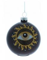 Новогоднее подвесное украшение Мистический глаз, из стекла / 8*8*8см арт.87387, КИТАЙ, код 75002092066, штрихкод 466011513044, артикул 87387