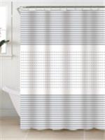 Штора для ванной 180x180см POINT белый/серый, ПЕВА SWC-50-21, КИТАЙ, код 08601090376, штрихкод 463017440203, артикул SWC-50-21