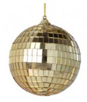 Новогоднее подвесное украшение Шар Золотой Блеск 8x8x8см арт.89186, КИТАЙ, код 75002092289, штрихкод 466011515089, артикул 89186