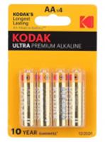 Батарейки Kodak LR6-4BL ULTRA PREMIUM Alkaline [ KAA-4 UD] (80/400/17600), КИТАЙ, код 0730406049, штрихкод 088793095951, артикул Б0005248