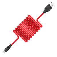 Кабель USB - micro USB Hoco X21 Plus (silicone) 200см 2,4A (red/black) 220551