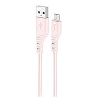 Кабель USB - micro USB Hoco X97 Crystal 100см 2,4A (light pink) 220464
