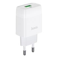 Адаптер Сетевой Hoco C72Q Glorious QC3.0 USB 3A/18W (white) 202555