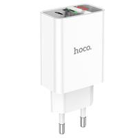 Адаптер Сетевой Hoco C100A PD QC3.0 USB/Type-C 20W (white) 215775