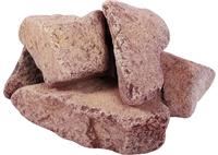 Камни для сауны кварцит малиновый обвалованный средний 20 кг Банные штучки