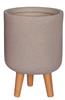 Кашпо (вазон) Idealist Урбан с подставкой, серо-коричневое (Д36 В63 см)