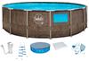 Каркасный бассейн Swing круглый 488x122 см Elite Wicker Dark с окном, (комплект)