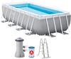Каркасный бассейн INTEX Prism Frame 26788/26776/28316, 400x200x100 см (фильтр+лестница)