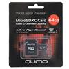 Карта Памяти Qumo microsdxc 64gb class 10 uhs i+адаптер (qm64gmicsdxc10u1)