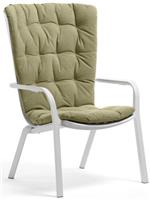 Стул (кресло) Nardi Folio с подушкой, белый/зеленый