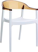 Стул (кресло) Siesta Contract Carmen, цвет белый/янтарный