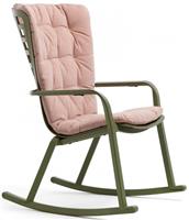 Кресло-качалка Nardi Folio с подушкой, агава/розовый