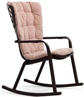 Кресло-качалка Nardi Folio с подушкой, антрацит/розовый