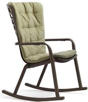 Кресло-качалка Nardi Folio с подушкой, табак/зеленый