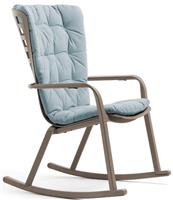 Кресло-качалка Nardi Folio с подушкой, тортора/голубой