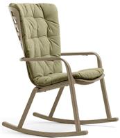 Кресло-качалка Nardi Folio с подушкой, тортора/зеленый
