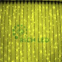 Гирлянда-дождь (плей-лайт) светодиодная Rich Led 2*1.5 м, 300 LED. Черный провод. желтый