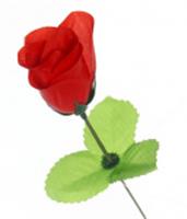 Цветок искусственный 32см декоративный Роза красная, КИТАЙ, код 4140100079, штрихкод 693199358605, артикул 992-453