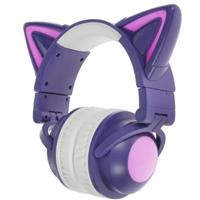 Наушники Накладные Qumo party cat mini вт 0050 фиолетово-голубые