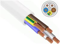Силовой кабель ПВС ККЗ 5 х 1,5 кв.мм, цвет белый, бухта 100 м