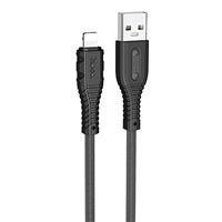 Кабель USB - Apple lightning Hoco X67 (silicone) 2,4A (black) 220518