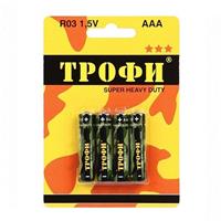 Батарейка AAA Трофи LR03 ENERGY POWER Alkaline (4-BL) (40/960) 14305