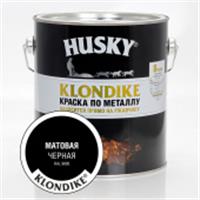 Краска по металлу HUSKY-KLONDIKE матовая черная RAL 9005 (2,5л 3шт), РОССИЯ, код 0410126101, штрихкод 469036402459, артикул 26481