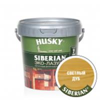 Эко-Лазурь для дерева HUSKY SIBERIAN полуматовая светлый дуб (0,9л 6шт), РОССИЯ, код 04103190102, штрихкод 469036402303, артикул 25183