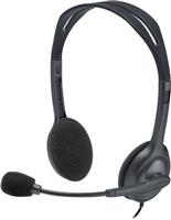 Наушники С Микрофоном Проводные Logitech stereo headset h111 grey