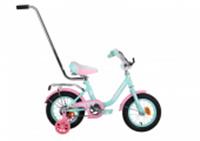 Велосипед Black Aqua Princess 14 1s, с ручкой (мятный-розовый)