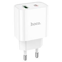 Адаптер Сетевой Hoco C80A Plus Rapido PD USB/Type-C 20W (white) 221587