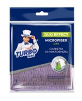 Салфетка для уборки TURBOMAG DUOEFFECT 2in1 микрофибра 340г/м2, 30*30 см, 1 шт. 53008, РОССИЯ, код 4090200005, штрихкод 464001712705, артикул 53008