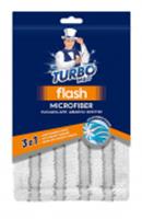 Насадка для швабры-флеттер TURBOMAG FLASH, микрофибра 53014, РОССИЯ, код 41001140004, штрихкод 464001712719, артикул 53014