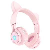 Bluetooth-наушники полноразмерные Hoco W39 Cat ear kids BT (повр. уп.) (pink) 227700