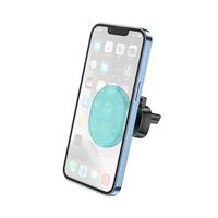 Держатель автомобильный Hoco магнитный H1 Crystal в дефлектор (mint) 225052